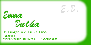 emma dulka business card